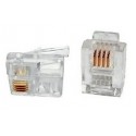 Conector telefonico rj11 6p4c cat.3