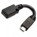 Adaptador usb micro macho a usb mini hembra 0.1m