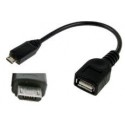 Conexion otg usb micro macho a usb "a" hembra 0.1 m