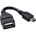 Conexion otg usb mini macho a usb "a" hembra 0.1m