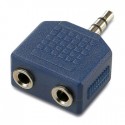 Adaptador jack 3.5 st/m a 2 jack 3.5 st/h granel