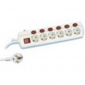 Base red multiple 6 vias con interruptor individual