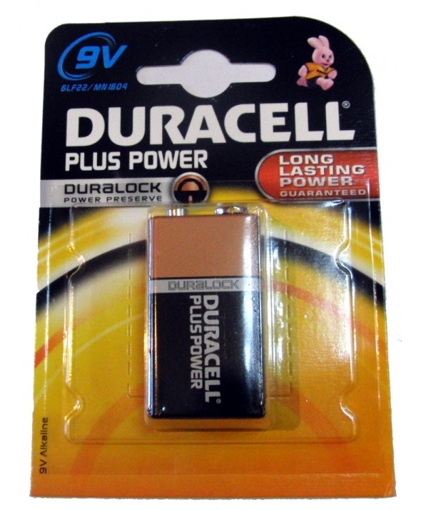 Pila alcalina lr-9 duracell plus nm1604 1 unidad