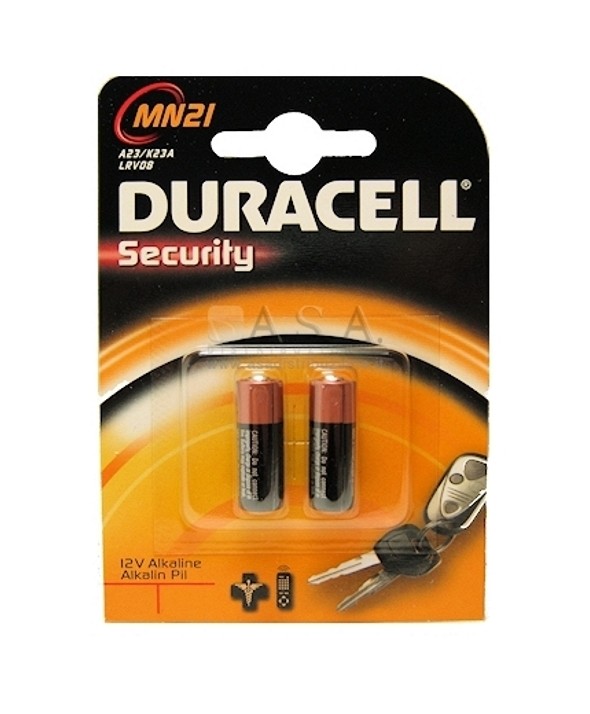 Pila alcalina mn21 23a 12v duracell blister de 2 unidades