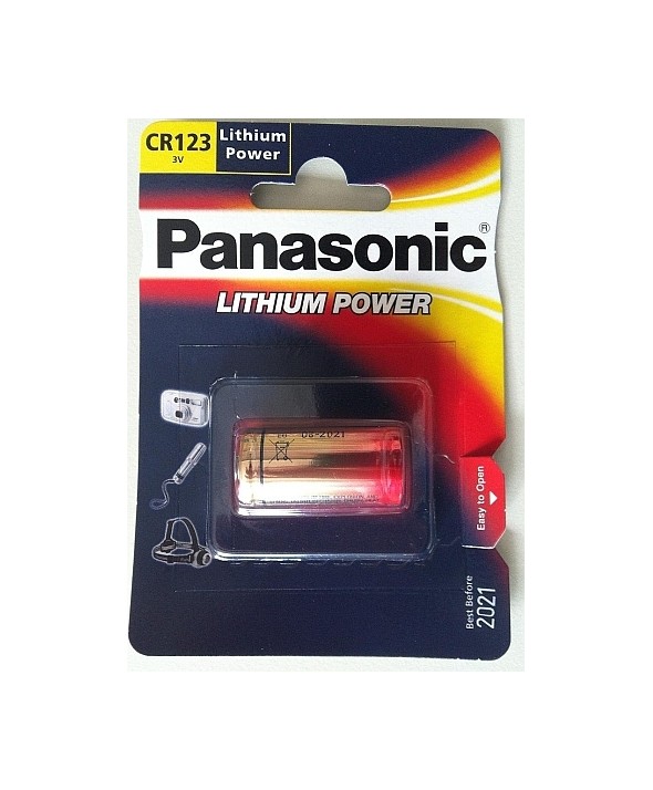 Pila litio cr-123a panasonic blister 1 unidad