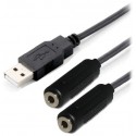 Convertidor usb a jack 3.5 mm st hembra in/out