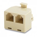 Adaptador telefonico 1m/2h rj45 8p8c cat.3 marfil