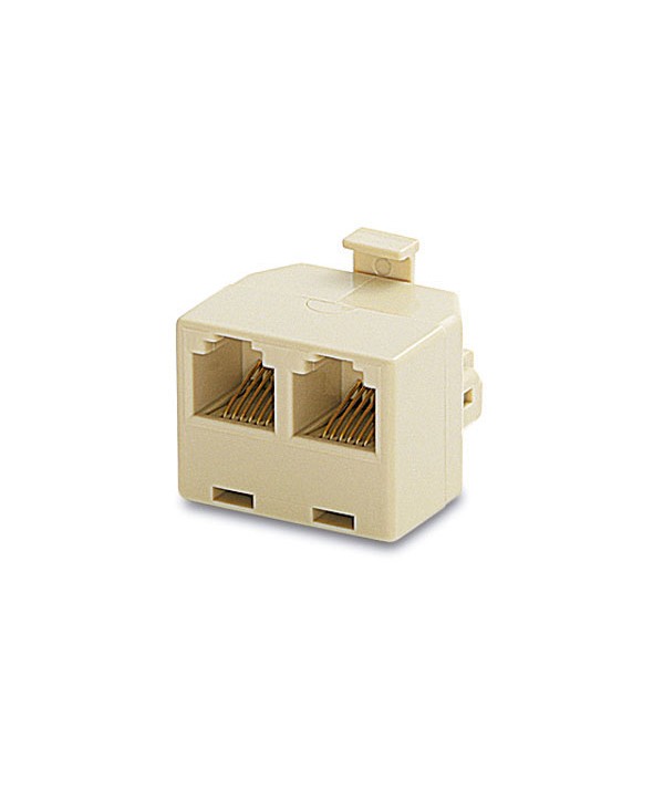 Adaptador telefonico 1m/2h rj45 8p8c cat.3 marfil