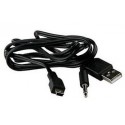 Conexion mini usb a jack 3.5 st+usb "a" macho 0.5m