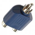 Adaptador rca m a 2 rca h granel