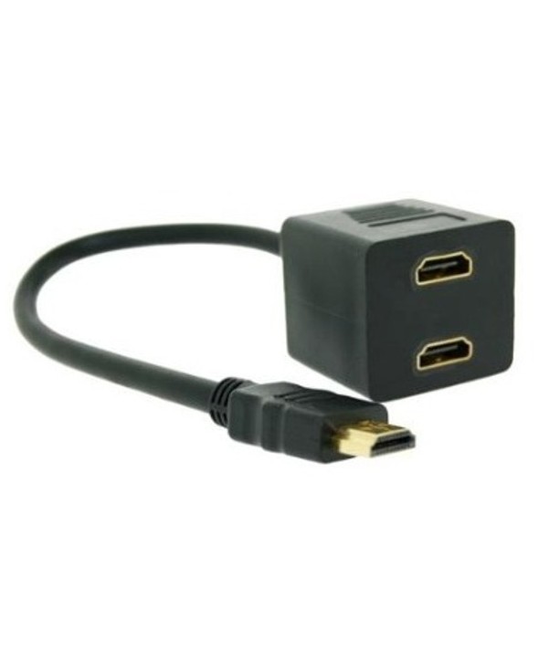 Adaptador hdmi 1 macho a 2 hembras