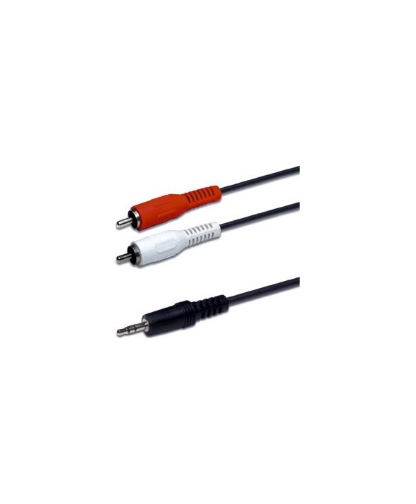 Conexion audio jack 3.5 st/m a 2 rca/m 1.5m