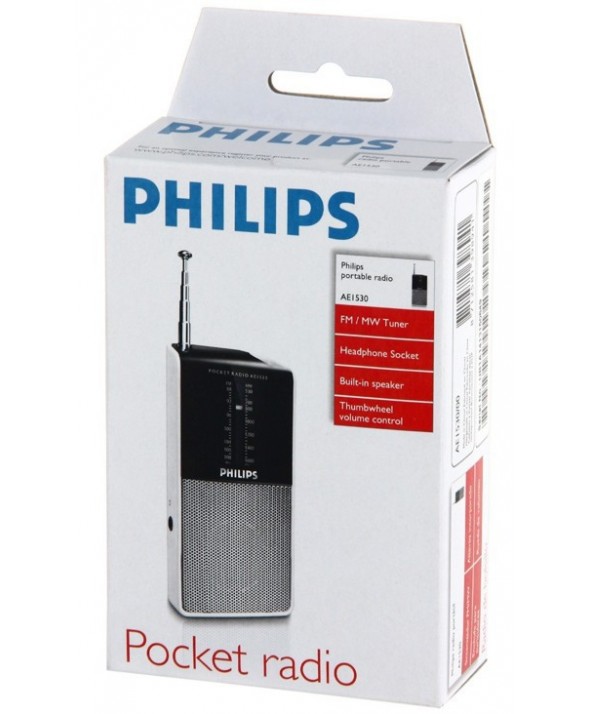 Radio philips am/fm portatil altav.exterior+ t.auricu