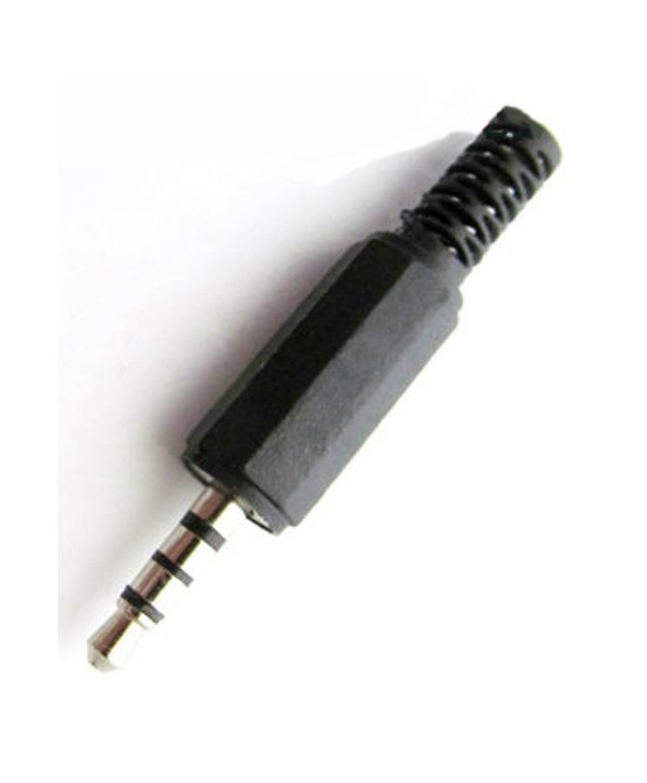 Conector jack 3.5mm pvc negro 4 cortes