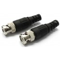 Conector bnc macho pvc tornillo negro