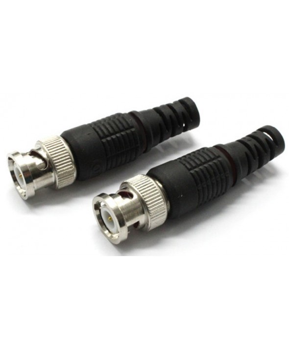 Conector bnc macho pvc tornillo negro