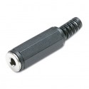 Conector jack 3.5mm hembra stereo pvc negro