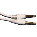 Conexion jack 3.5 mm m/m estereo 0.7 m blanco