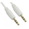 Conexion jack 3.5 mm m/m estereo 0.7 m blanco