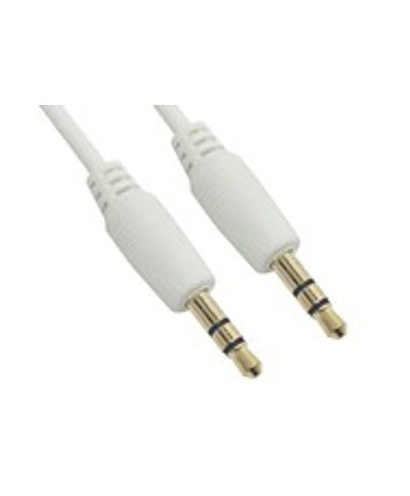 Conexion jack 3.5 mm m/m estereo 0.7 m blanco