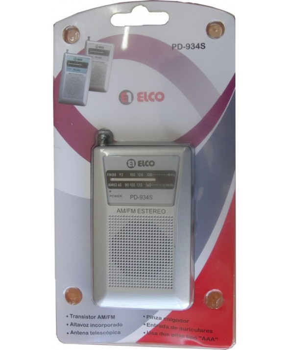 Radio de bolsillo am/fm altavoz exterior elco