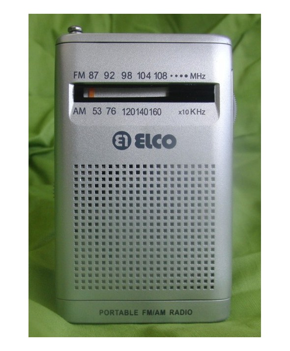 Radio de bolsillo am/fm altv.exterio elco colores