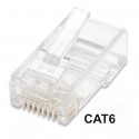 Conector telefonico rj45 8p8c cat.6 oro