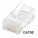 Conector telefonico rj45 8p8c cat.5e cable redondo