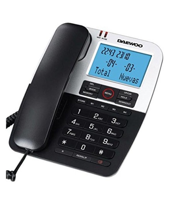 Telefono fijo daewoo pantalla retroiluminada negro