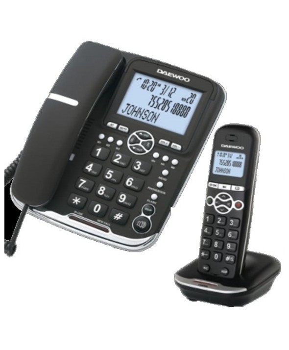 Telefonos dect daewoo duo base + inalambrico