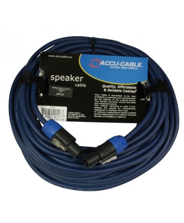 Conexion speakon m/m 5m cable 2.5 mm² accucable