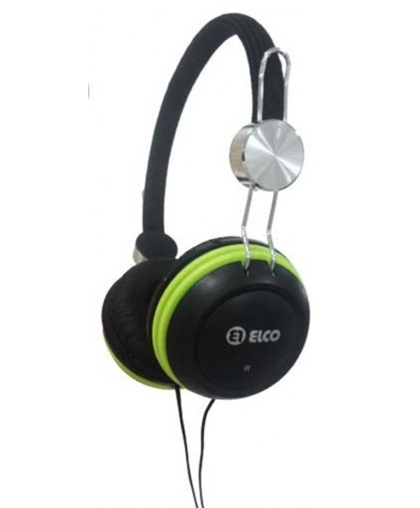 Auricular elco diadema pd1047b ø40mm negro/verde