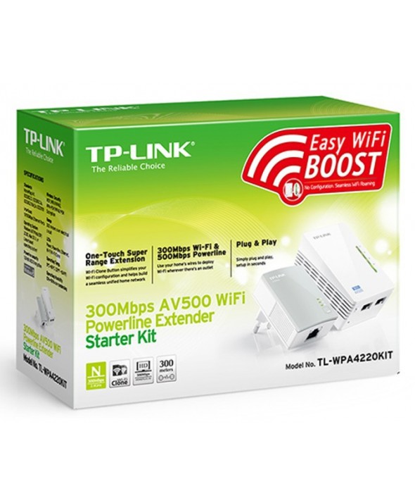 Kit emisor wiffi por red electrica av500 tp-link.