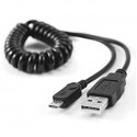 Conexion usb a - micro usb b 5pin rizado 0.6 m