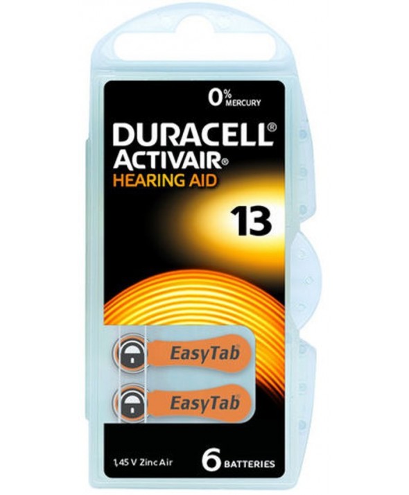 Pila zinc aire 1.4v pr13 blister 6 uds. duracell