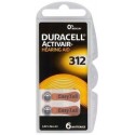 Pila zinc aire 1.4v pr312 blister 6 unid.duracell 