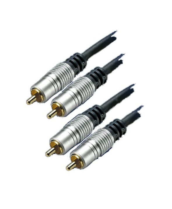 Conexion audio 2 rca m/m ht cable 0.75m