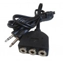 Conexion 2xjack 3.5 macho a 3xjack 3.5mm hembra microfono+audio 1m