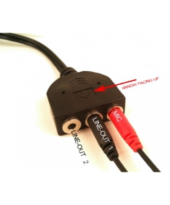 Conexion 2xjack 3.5 macho a 3xjack 3.5mm hembra microfono+audio 1m