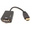 Convertidor hdmi a vga con audio sin alimentacion