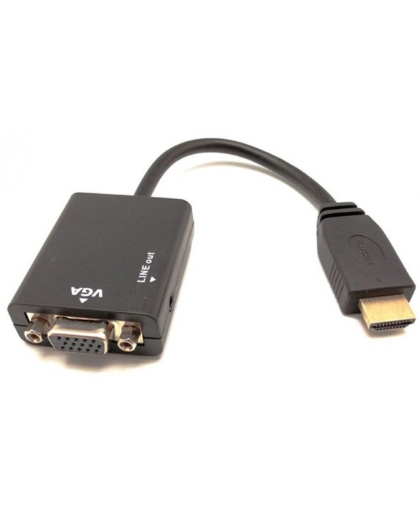 Convertidor hdmi a vga con audio sin alimentacion