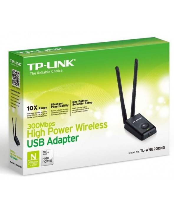 Tpl adaptador usb 300mb 2 antenas 5 dbi tp-link