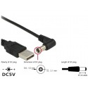 Conexion usb "a" macho a jack (5.5x2.1) 90º 1.5m