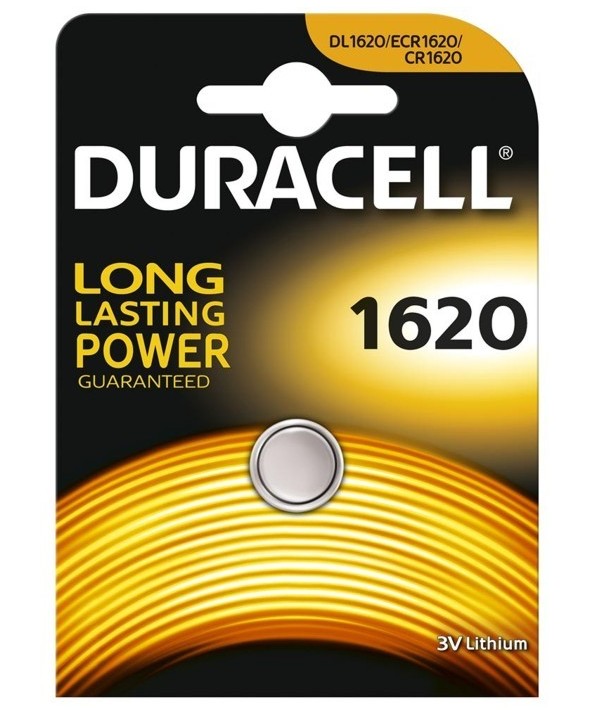 Pila litio cr1620 duracell blister de 1 unidad