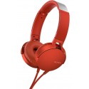 Auricular diadema extra bass sony m/l rojo