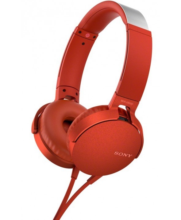 Auricular diadema extra bass sony m/l rojo