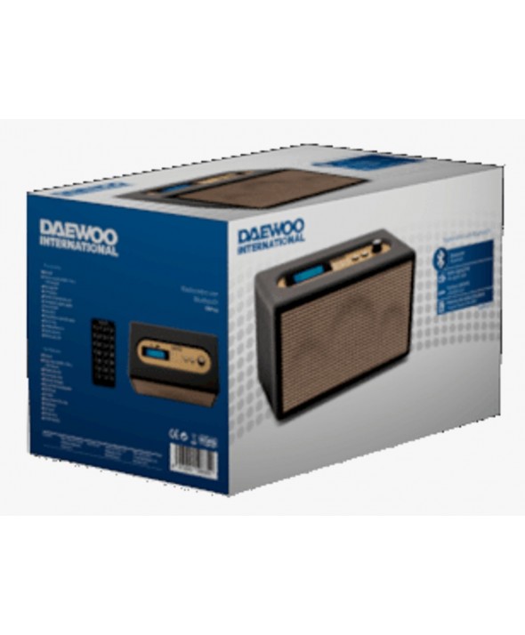 Radio despertador retro multimedia bt 20w daewoo 