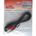 Conexion audio jack 3.5 st/m a 2 rca/m 1.5m economico