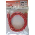 Conexion hdmi m/m 3d 4k cable 1.5 m rojo