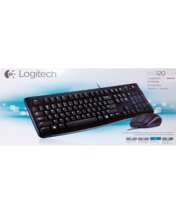 Teclado+raton  español cable combo logitech 